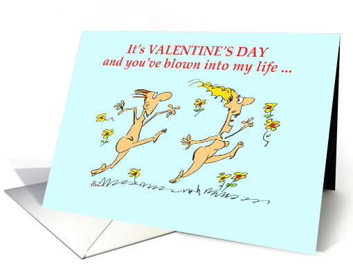 Funny Valentine's Day breath of fresh air cartoon card (1411966)