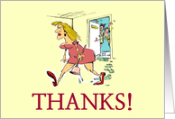 Funny co-worker thanks for helping out cartoon card