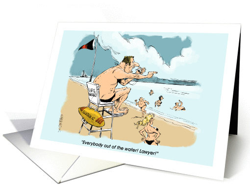 Funny congrats on getting into law school cartoon card (1412056)