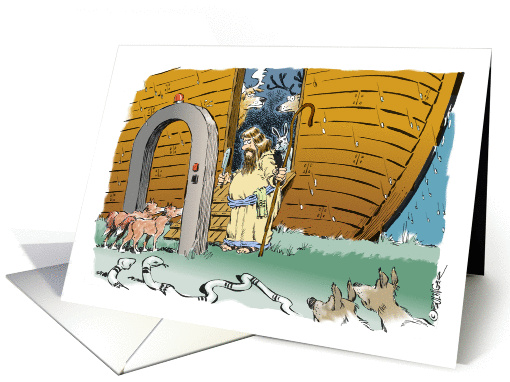 Funny business employee anniversary - Bible oriented cartoon card