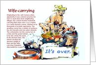 Amusing announcement of divorce from wife cartoon card