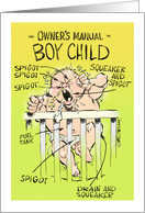 Fun blank all occasion owner’s manual for boy child cartoon card