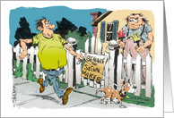 Blank any occasion fear the sign maker cartoon card