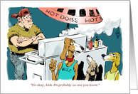 Amusing Bring Your Dog To Work Day, June 24th cartoon card