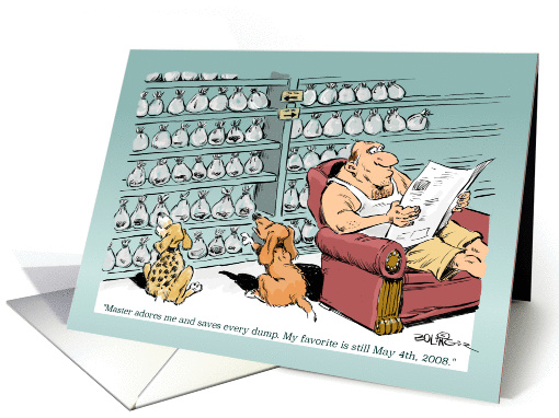 Funny blank any occasion hobby and collecting cartoon card (1419618)