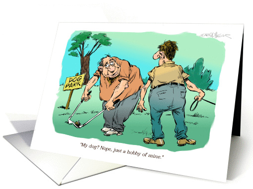 Funny Happy Retirement hobby and collecting cartoon card (1419664)