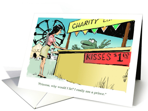 Thanks For Your Fundraising Help & Support Frog Cartoon card (1423924)
