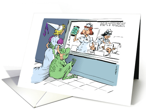 Frog and Princess Baby Announcement card (1425048)