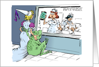 Frog and Princess Baby Announcement card