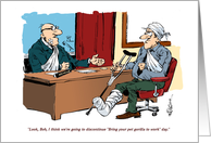 Amusing job loss empathy sentiment cartoon card