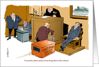 Amusing congrats to a retiring successful lawyer cartoon card