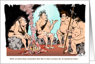 Amusing invite to family reunion caveman style cartoon card