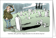 Amusing graveyard good times happy hour invitation card