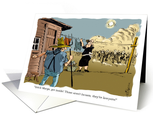 Amusing Law Day (May 1st) cartoon - it's coming! card (1447802)