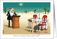 Amusing desert crawler would you be my date cartoon card