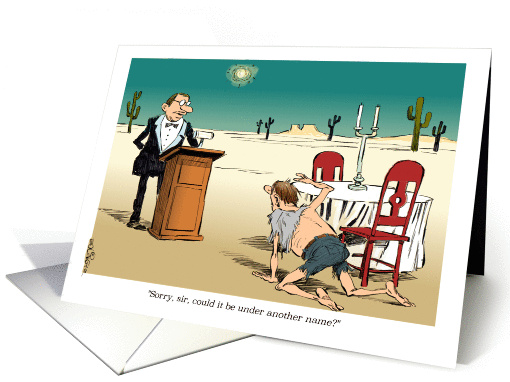 A desert crawler business dinner meeting invitation cartoon card