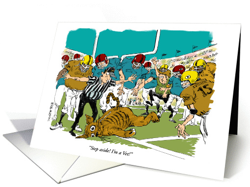 Amusing congrats on becoming a veterinarian cartoon card (1449506)