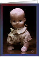 Creepy Timothy doll photo blank any occasion note card