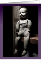 Creepy Robert doll photo blank any occasion note card