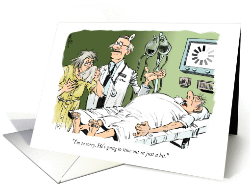 Amusing blank any occasion doctor prediction for patient cartoon card
