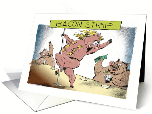 Amusing bachelor party invite featuring a stripper note card (1454542)