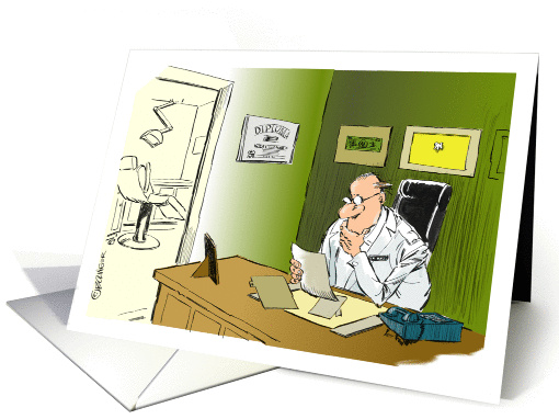Amusing dentist's retirement cartoon and tooth display card (1457844)