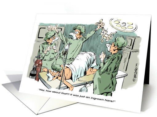 Funny colonoscopy feel better, get well and odd find cartoon card