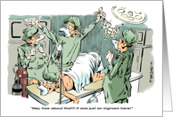 Funny colonoscopy feel better, get well and odd find cartoon card