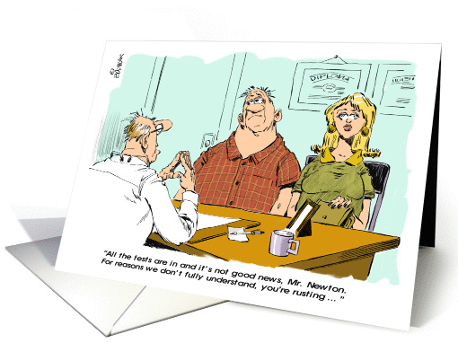 Amusing marking an anniversary of illness diagnosis card (1459150)