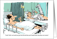 Accident, thank you for support down for awhile but not out health update cartoon card
