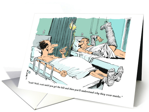 Amusing invitation to cast signing party cartoon card (1459512)