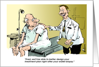 A group get well treatment plan and wallet biopsy cartoon card