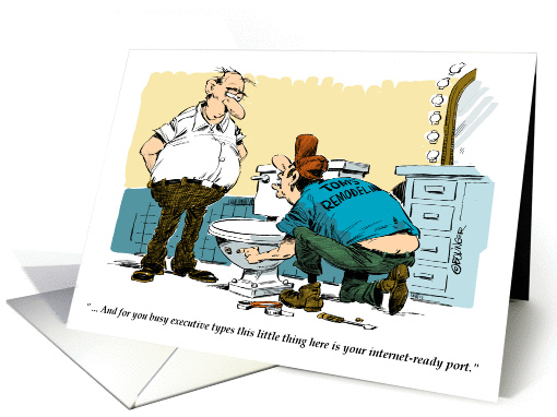 Amusing be happy that you're connected with the world cartoon card