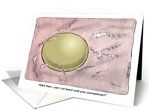 Amusing birthday nod to your sperm donor cartoon card (1460730)