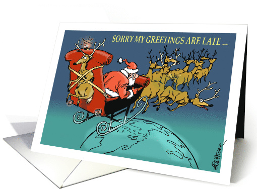 Amusing Problems with the Sleigh and a Late Christmas Greeting card