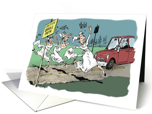 Amusing thank you cartoon to your honorary bridesmaid card (1461740)