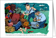 Amusing emotional baggage first responders blank any purpose card