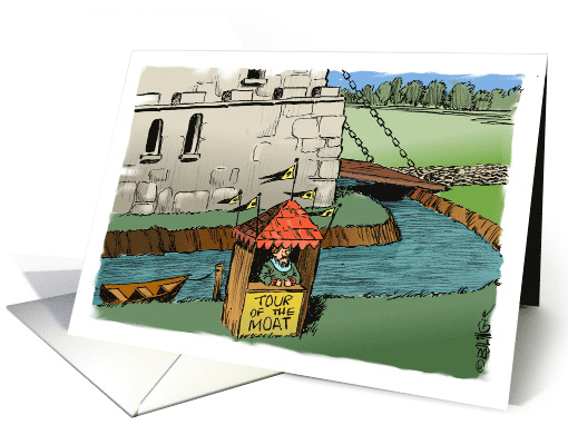 Amusing bon voyage and see you on the return cartoon card (1466060)