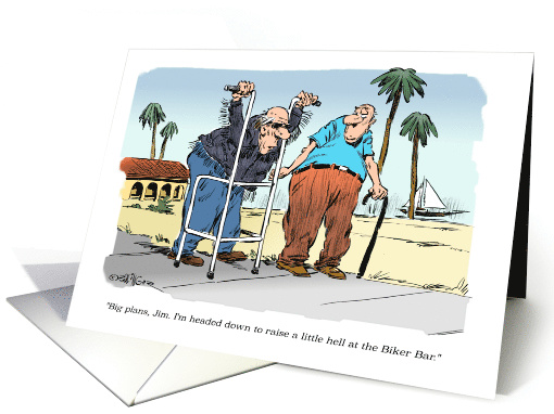 Amusing anyone and any age can celebrate TGIF cartoon card (1466162)