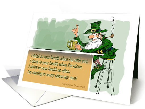 Amusing Irish Toast and an Invitation to Share Blather and a Beer card