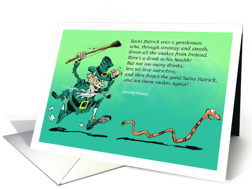 Invite to a St. Patrick's Day party cartoon card (1467474)