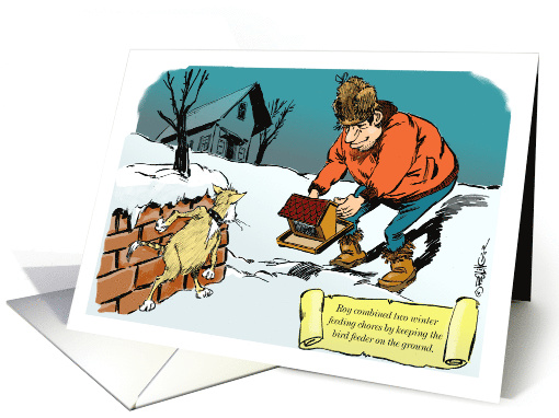 Amusing welcome to the neighborhood and the odd mix cartoon card