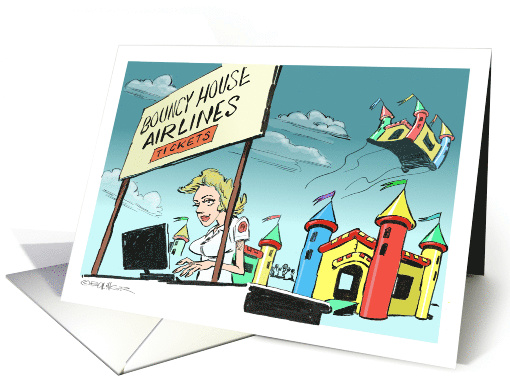 Amusing Bouncy House coming home announcement card (1479288)