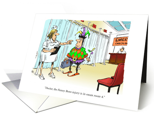 Amusing Happy Birthday to the comedian you know cartoon card (1480682)