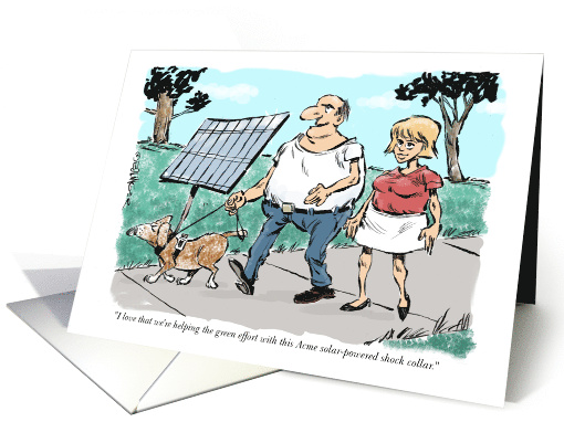 Social message cartoon and a walk in the park go green card (1489706)