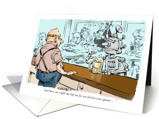 The divorce is final invitation to a party cartoon card (1497292)