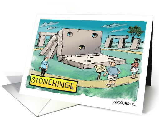 Amusing Bon Voyage to Stonehenge and beyond cartoon card (1497476)