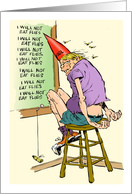 Amusing apology from the dunce cartoon card