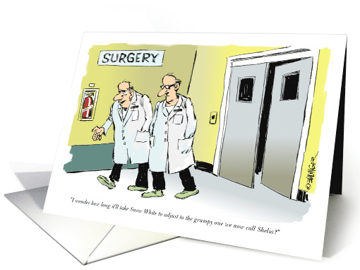 Amusing announcement of a gender change cartoon card (1503308)