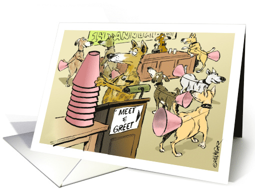 Fun invitation for a block party and a chance to meet the pack card